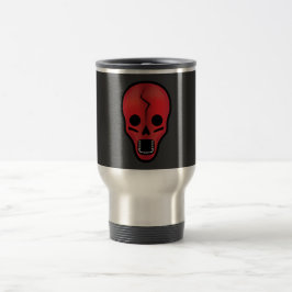 Taza De Viaje Resumen del cráneo rojo
