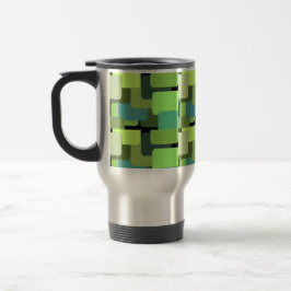 Taza De Viaje Resumen moderno de Green Emerald Lime Jade