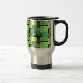 Taza De Viaje Resumen moderno de Green Emerald Lime Jade