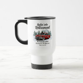 Taza De Viaje Retirement Travel Theme Classic Retro Car Rolling