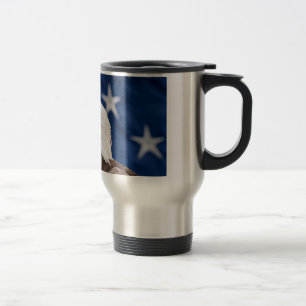 Taza De Viaje Retrato de águila calva con estrellas