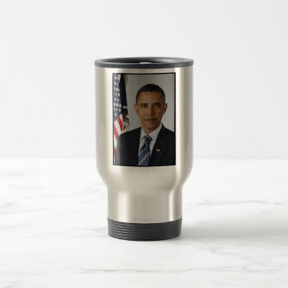 Taza De Viaje Retrato de Barack Obama en la Casa Blanca