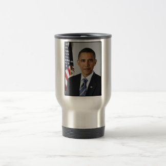 Taza De Viaje Retrato de Barack Obama en la Casa Blanca