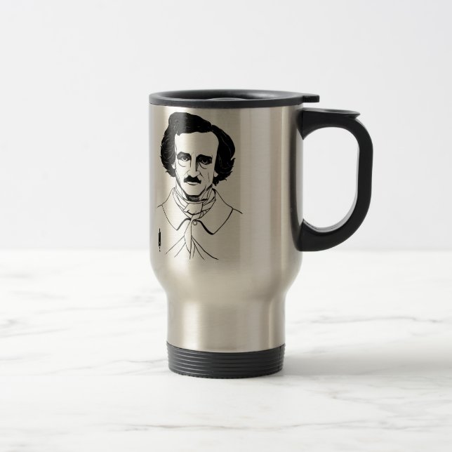 Taza De Viaje Retrato de Edgar Allan Poe (Derecha)
