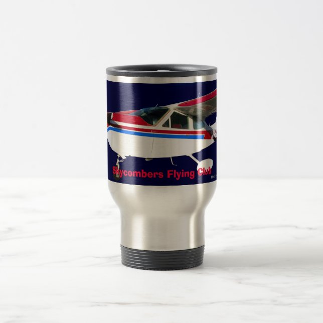 Taza De Viaje Retrato de N13HK, club del vuelo de Skycombers (Centro)
