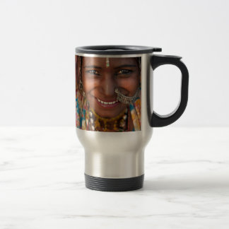 Taza De Viaje Retrato de una mujer de la India Rajasthani