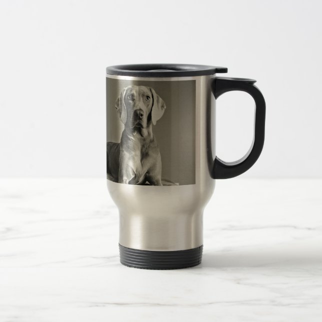 Taza De Viaje Retrato de Weimaraner (Derecha)