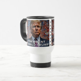 Taza De Viaje Retrato moderno del presidente Donald Trump