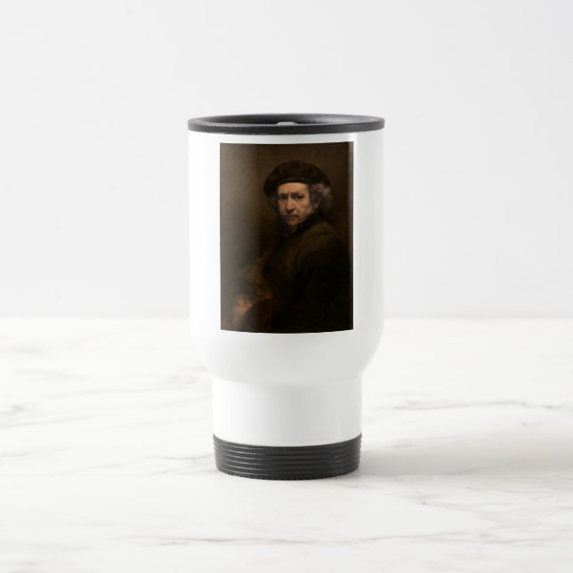 Taza De Viaje Retrato propio de Rembrandt: pintor holandés de la (Centro)