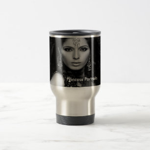 Taza De Viaje Retratos de princesa Mug sobredimensionado (B/W)