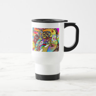 Taza De Viaje Retro 60 Corazones Psicodélicos Ropa de Regalos Pa