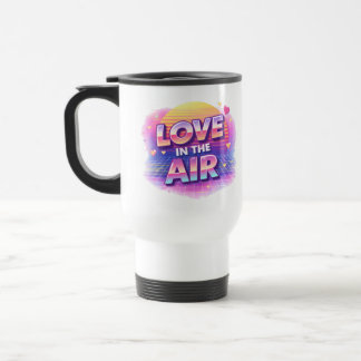 Taza De Viaje  Retro 80's Love In The Air Valentine Lover Candle