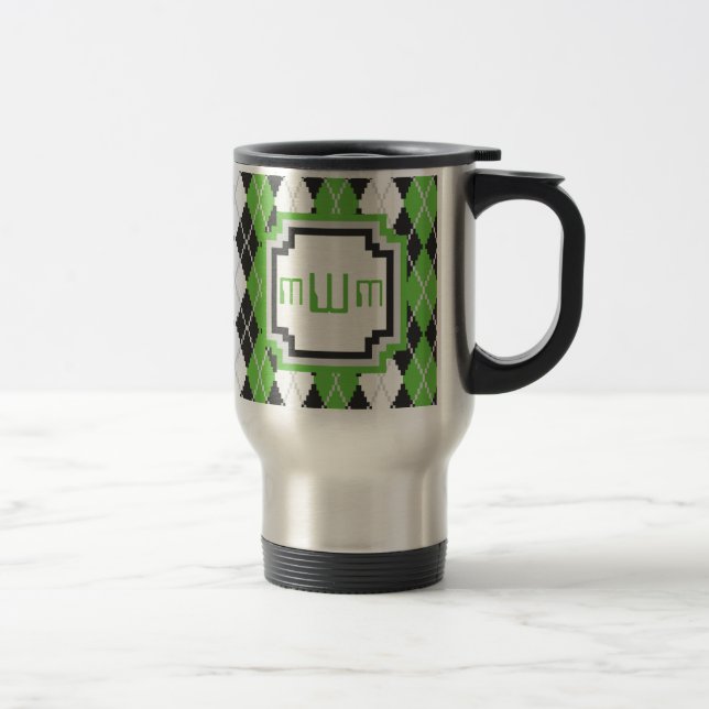 Taza De Viaje Retro Argyle Mug (Derecha)