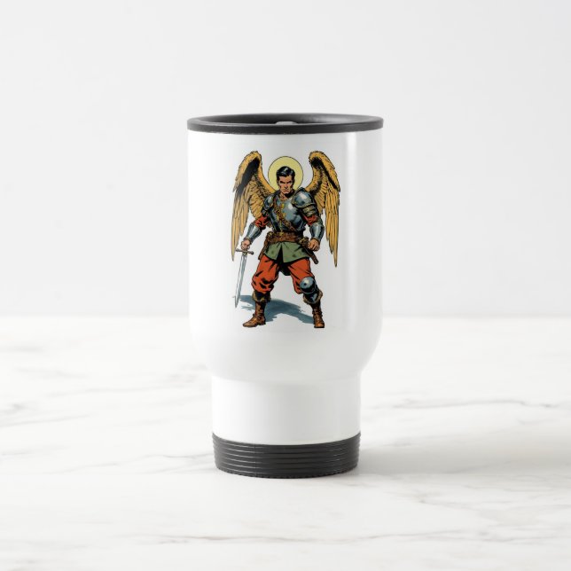 Taza De Viaje Retro Comic Style St Michael Travel Mug (Centro)