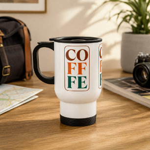 Taza de viaje retro de café para amantes del café