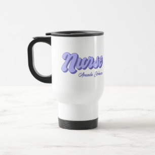 Taza De Viaje Retro Enfermera Viaje Mug Púrpura Personalizado