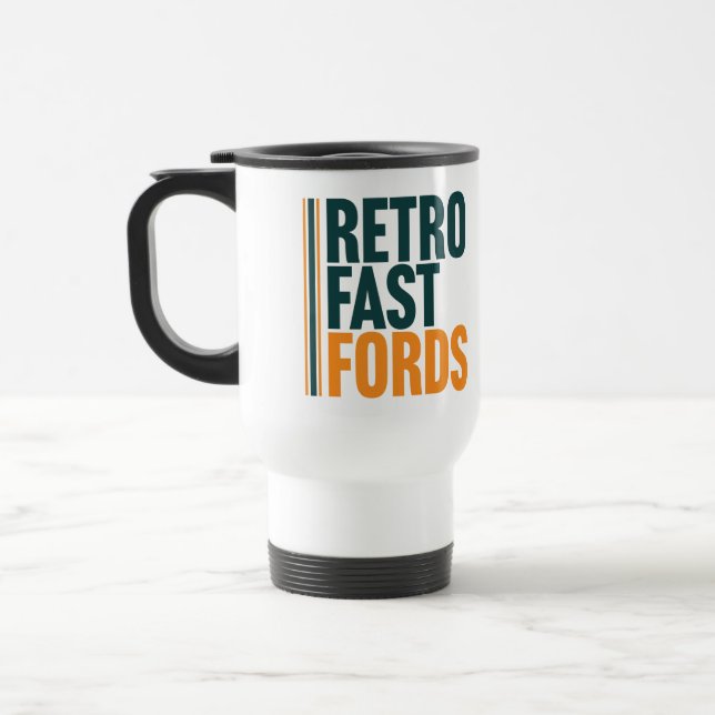 Taza de viaje Retro Fast Fords (Izquierda)