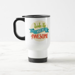 Taza de viaje retro impresionante para despertar