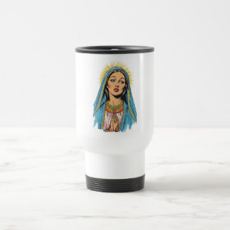 Taza De Viaje Retro Style Virgin Mary Travel Mug