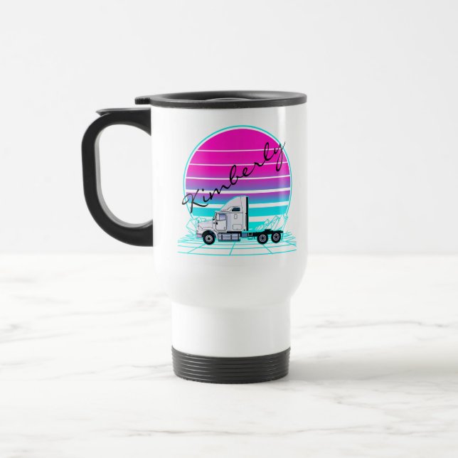 Taza De Viaje Retro Sunset Truck (Izquierda)