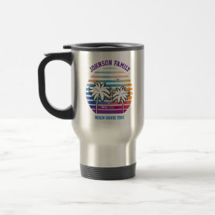 Taza De Viaje Reunión Familiar en la Playa Crucero Personalizado