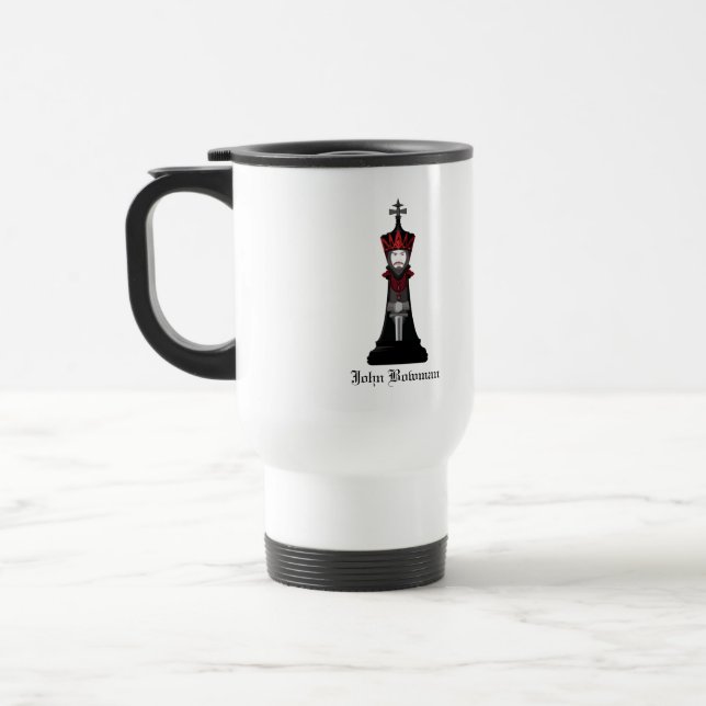 Taza De Viaje Rey negro / nombre personalizado (Izquierda)