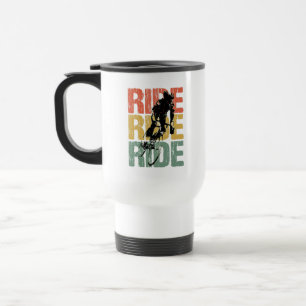 Taza De Viaje Ride Ride Ride Vintage Bicycle Rider