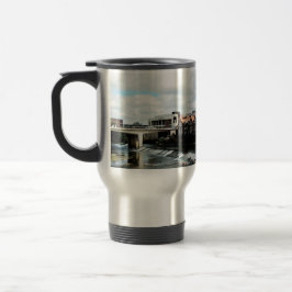 Taza De Viaje Río Durham , puente blanco
