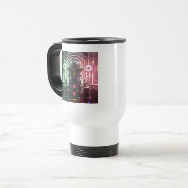 Taza De Viaje Robot 1 paro de desplazamiento diario (Anverso izquierdo)