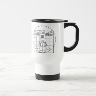 Taza De Viaje Robot de da Vinci Vitruvian