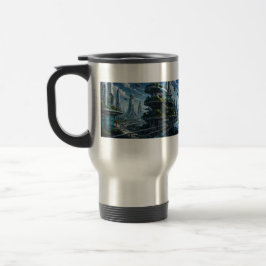 Taza de viaje Robot de IA | Identidad Digital AIC 