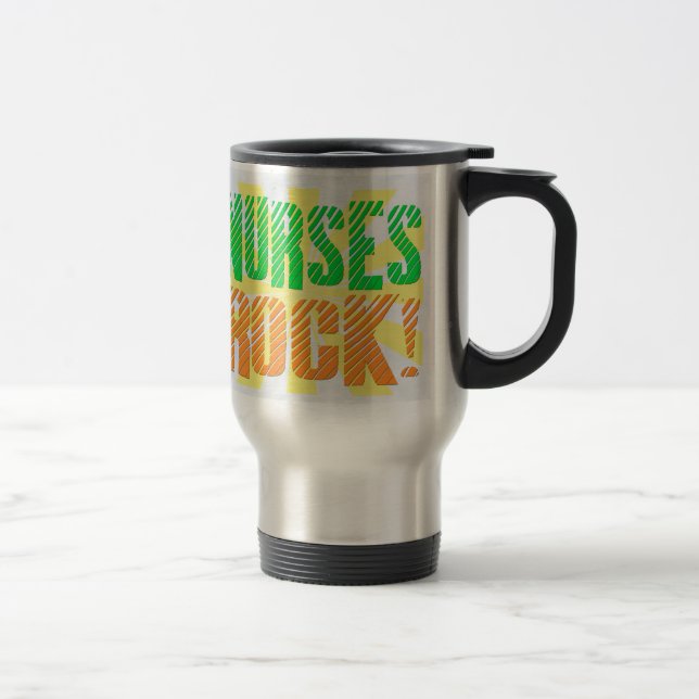 Taza De Viaje Rock de enfermeras, Naranja y diversión verde (Derecha)