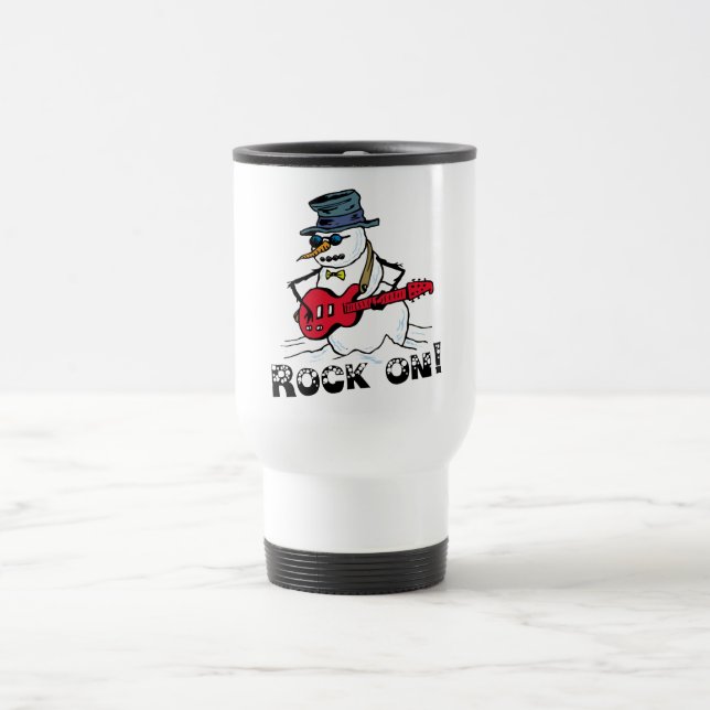 Taza De Viaje Rock Star Snowman Mug (Centro)