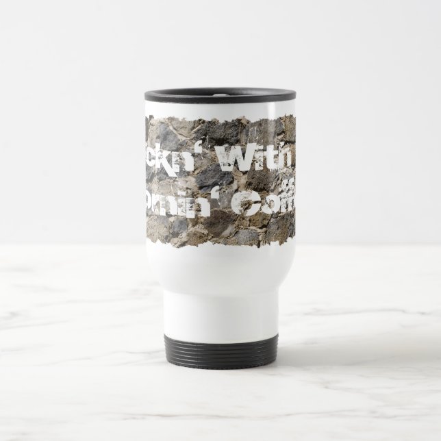 Taza De Viaje Rockn... Fotografía de café de la mañana personali (Centro)