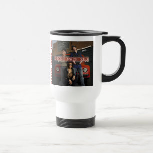 TAZA DE VIAJE ROJO DEL LAVADO DE LA PIEDRA DE LA BANDA DE LA