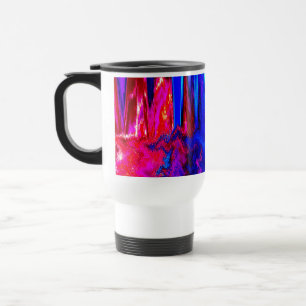Taza De Viaje Rojo y azul de brillo fundido