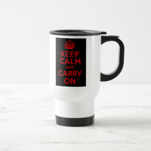 Taza De Viaje Rojo y Negro mantienen la calma y continúan
