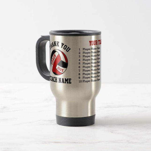 Taza De Viaje Rojo y regalos personalizados negro del coche del
