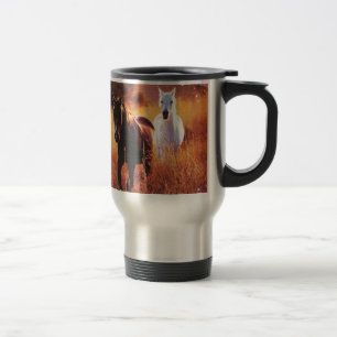 Taza De Viaje Romántico Sunset Western País Galloping Hornos