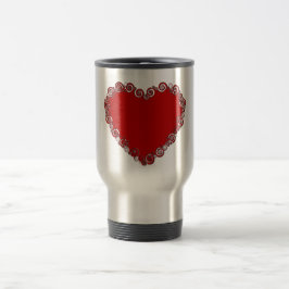 Taza De Viaje Romántico Valentine Love Heart Red