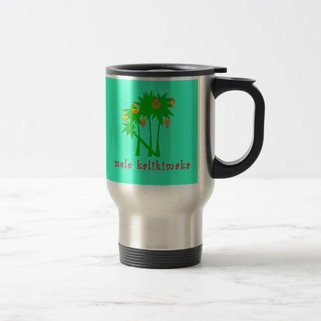 Taza De Viaje Ropa hawaiana del navidad de Mele Kalikimaka (Derecha)