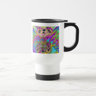 Taza De Viaje Ropa psicodélica retra de los regalos de las