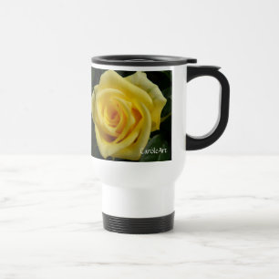 Taza De Viaje Rosa amarillo minúsculo