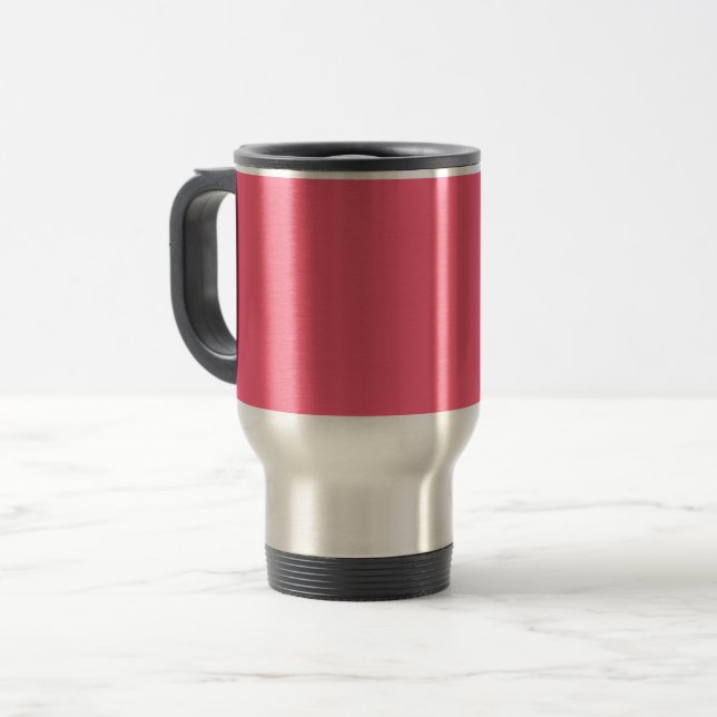 Taza De Viaje Rosa (color sólido) (Anverso izquierdo)
