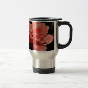 Taza De Viaje rosa de melocotón y gotas de lavado