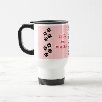 Taza De Viaje Rosa del pelo del café y de perro