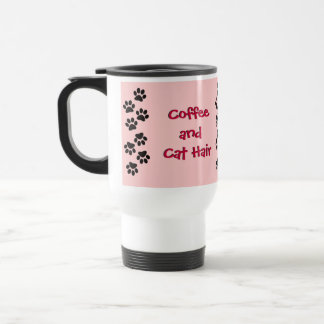 Taza De Viaje Rosa del pelo del café y del gato