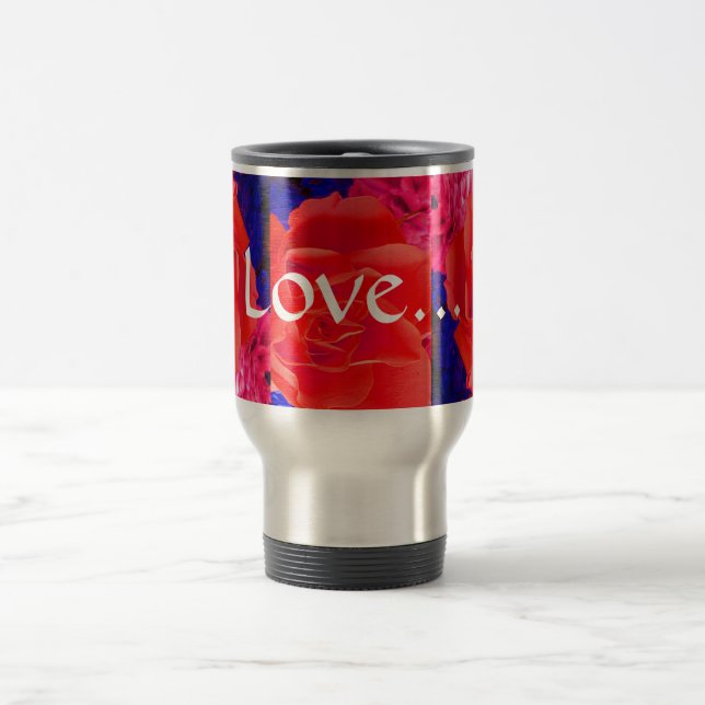 Taza De Viaje Rosa Roja Grande II (Centro)