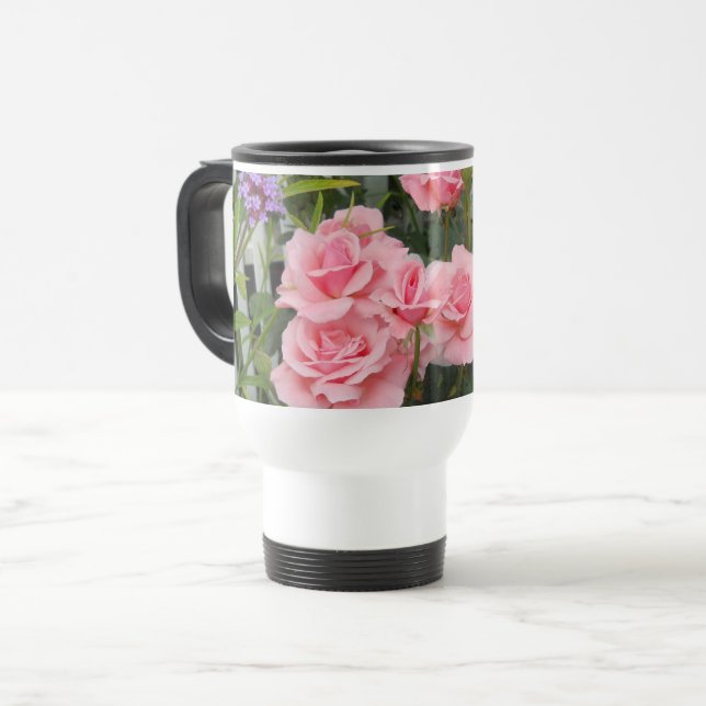 Taza De Viaje Rosa rosa (Anverso izquierdo)