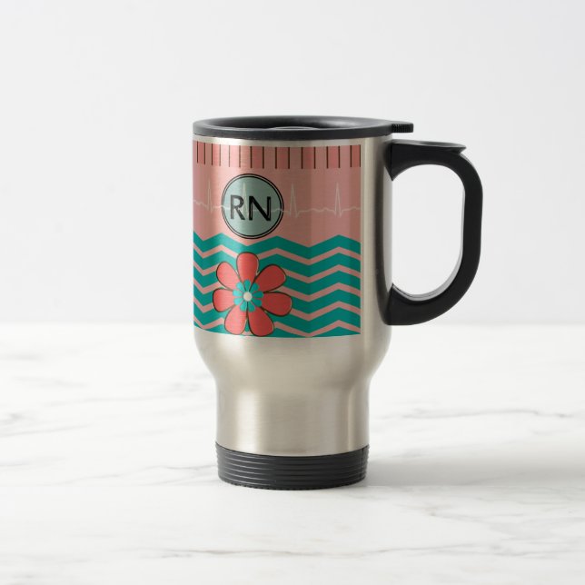 Taza De Viaje Rosa y azul del modelo del RN Chevron (Derecha)